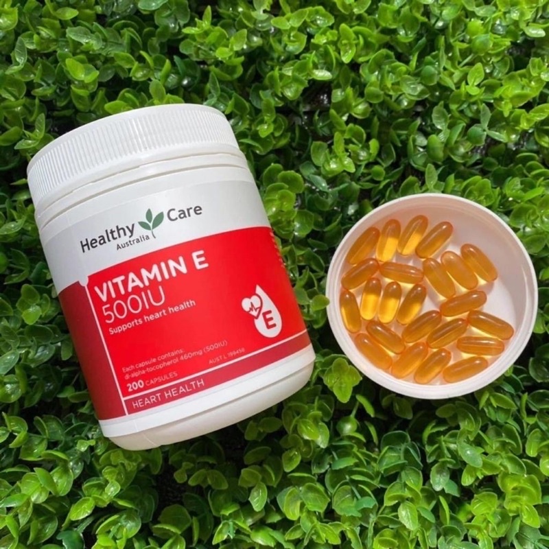 Viên uống vitamin E Healthy Care 500IU chuẩn Úc hộp 200 viên
