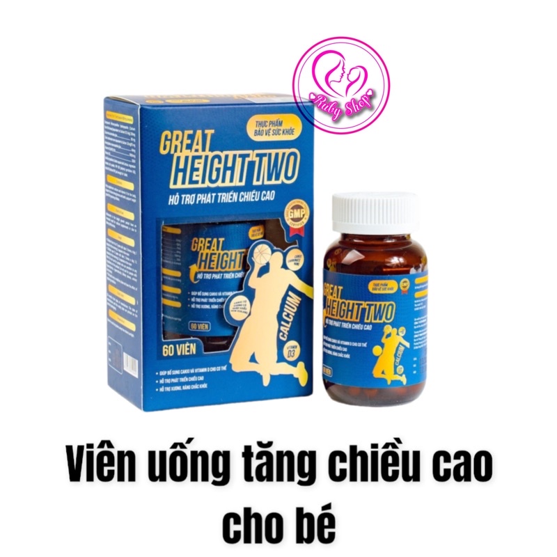 Viên uống tăng chiều cao cho trẻ Great Height Two- hộp 60 viên