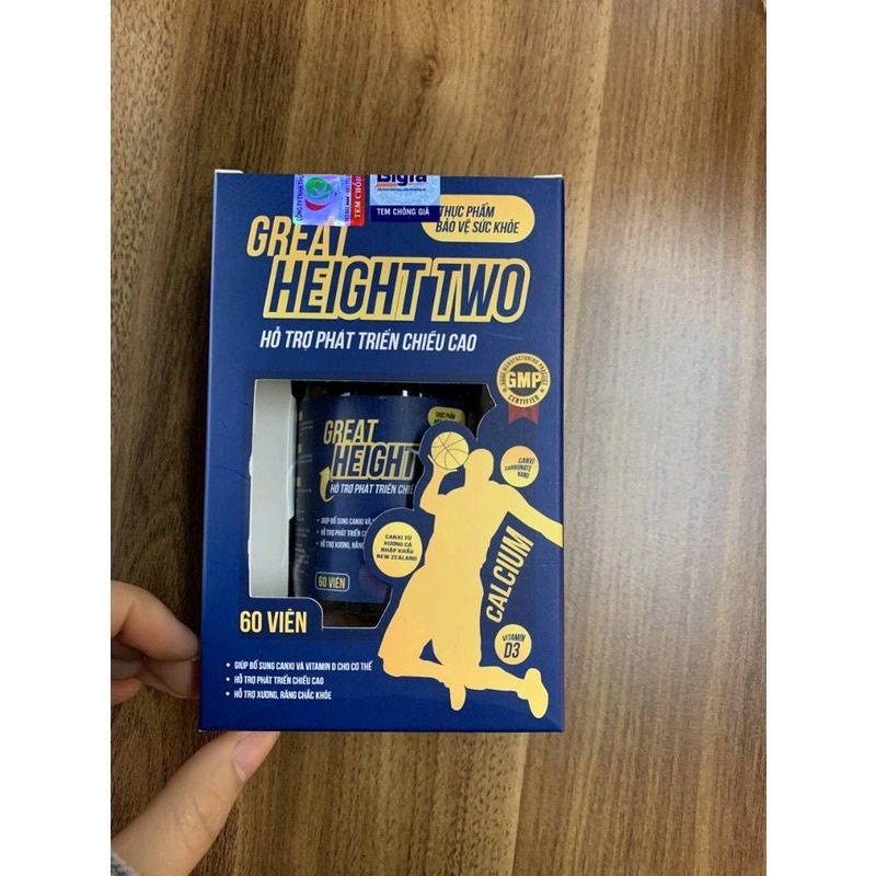 Viên uống tăng chiều cao cho trẻ Great Height Two- hộp 60 viên