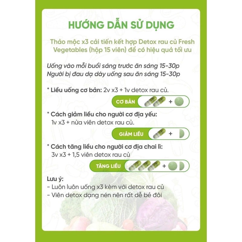 [Chính hãng] Viên thảo mộc giảm cân Slimming Care X3 mới