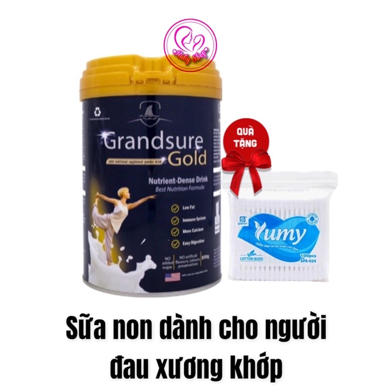 Sữa non xương khớp Grandsure Gold 850g chính hãng date mới+ quà tăm bông