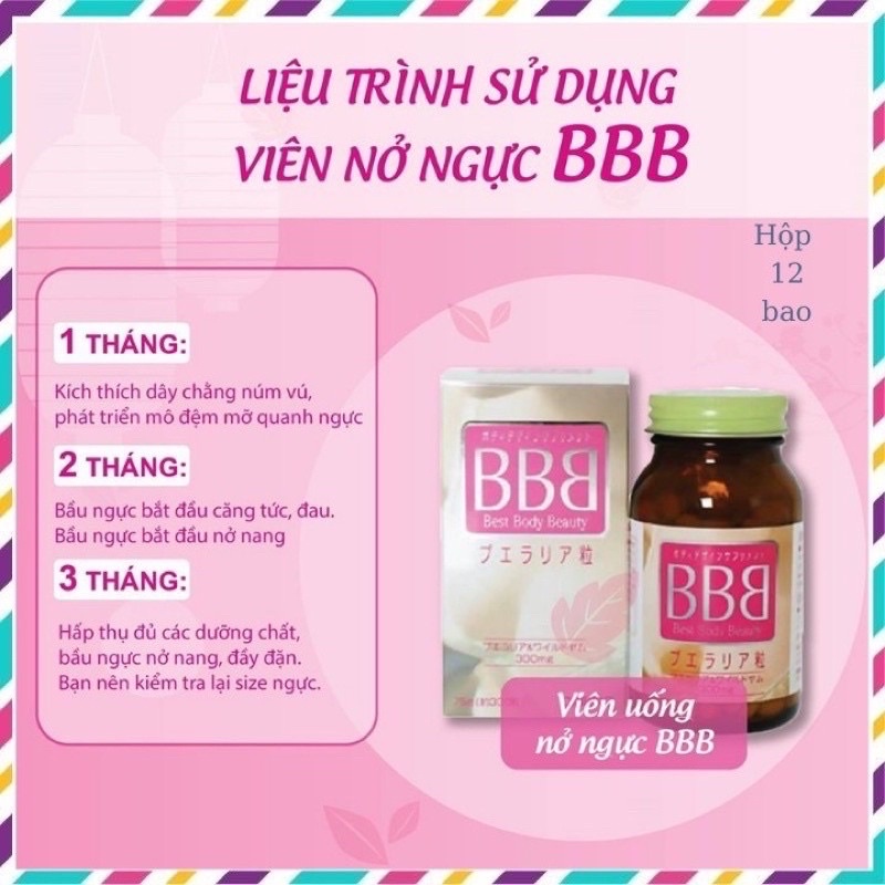 Viên uống BB nở ngực Orihiro Nhật Bản- Tăng size săn chắc vòng 1 và đẹp da