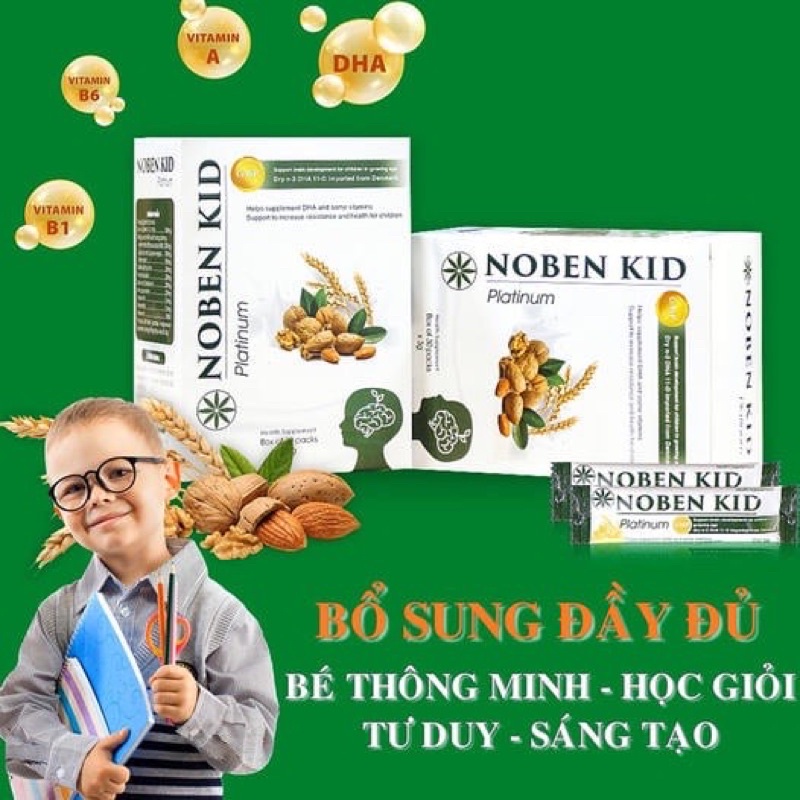 Cốm trí não Noben Kid Bé thông minh vượt trội, tiếp thu nhanh, tăng khả năng ghi nhớ
