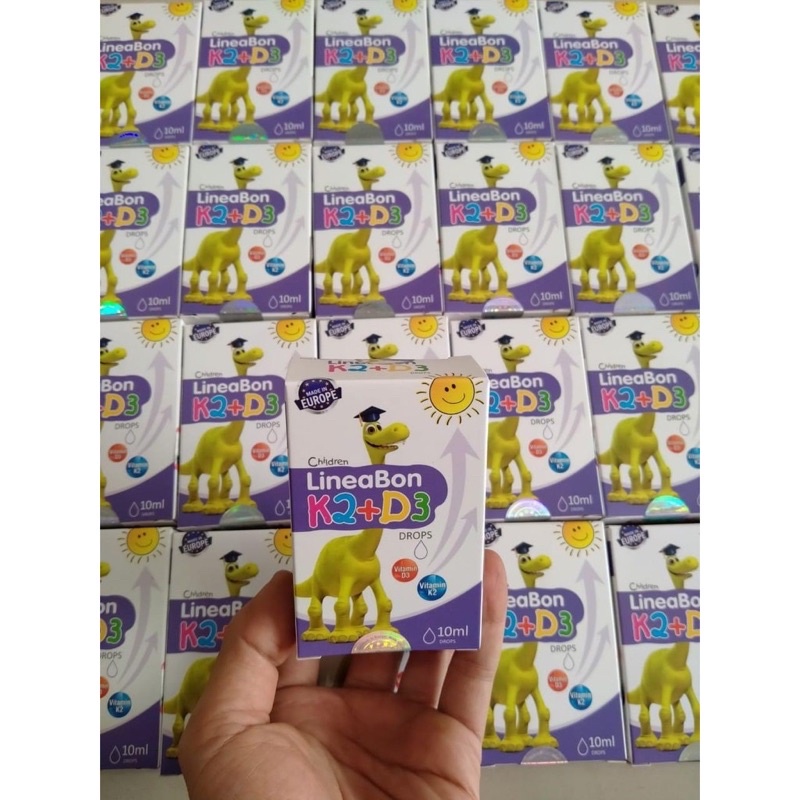 Vitamin K2 D3 Lineabon 10ml tăng chiều cao, xương chắc khỏe + quà tăm bông