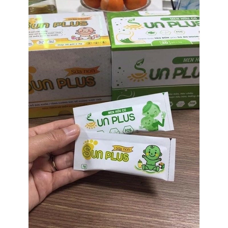 Combo sữa non và men hữu cơ Sunplus giúp bé ăn khỏe, ngủ ngon, tăng cân tốt + tặng ly