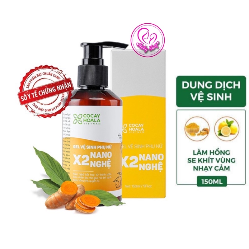 Dung dịch vệ sinh phụ nữ  Gel X2 nano nghệ - hết ngứa, hết hôi