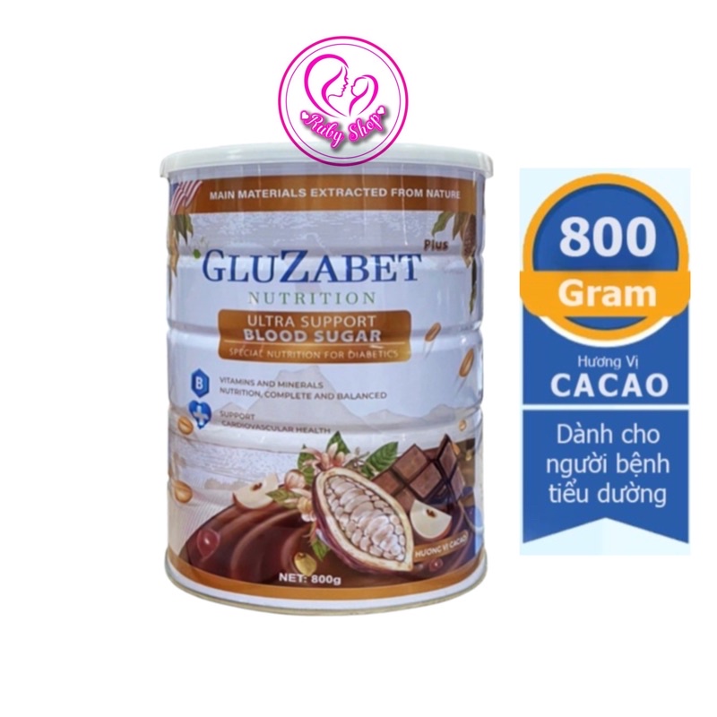 [Chính hãng] Hộp 800g sữa non tiểu đường Gluzabet ổn định đường huyết date mới
