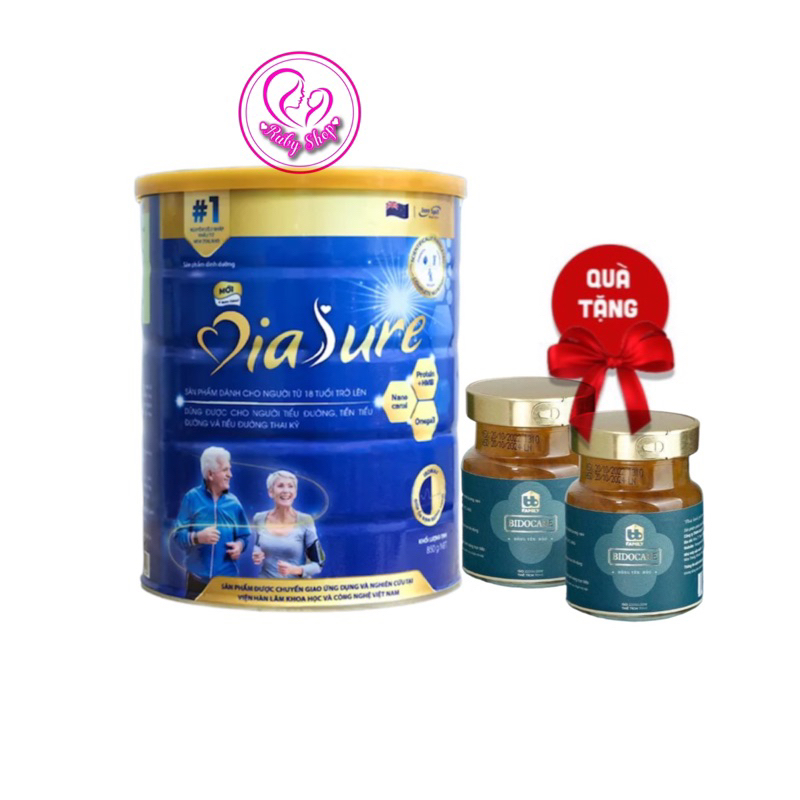 Sữa non tiểu đường Diasure chính hãng date mới + tặng 2 lọ hồng yến cao cấp