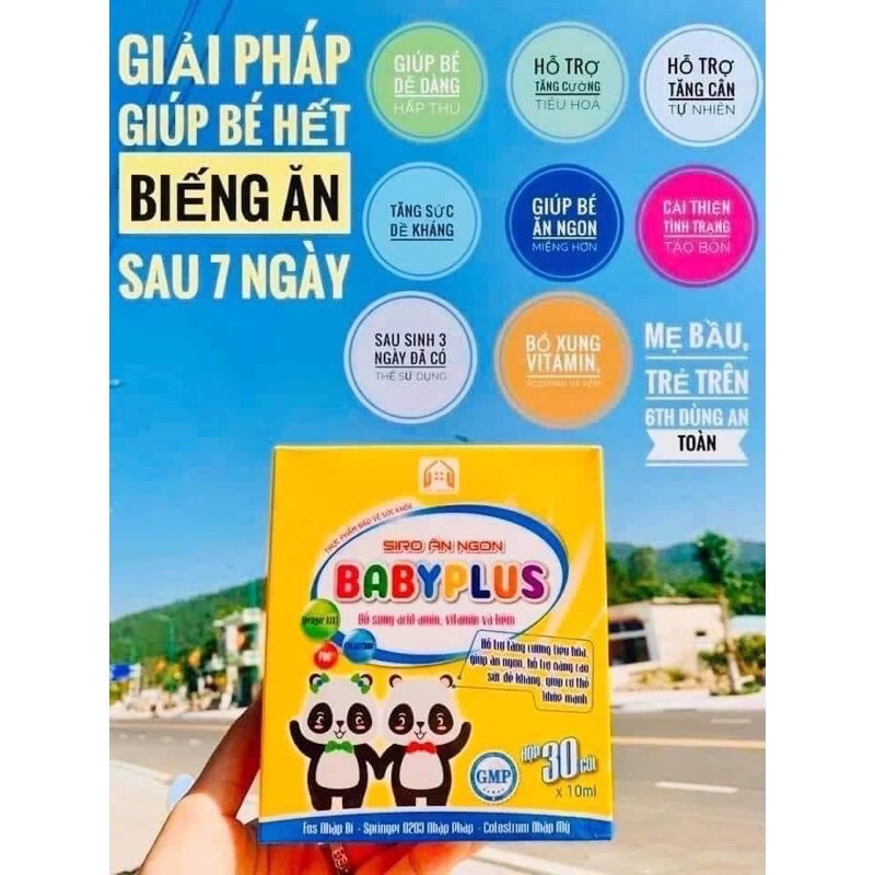 [Chính hãng] Siro ăn ngon Baby Plus hết biếng ăn, táo bón, bé tăng cân tốt + quà
