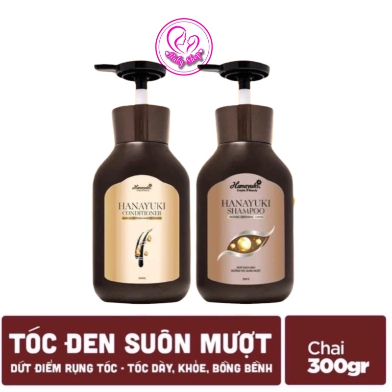[Chính hãng] Combo gội và xả Hanayuki mượt tóc, kích thích mọc tóc
