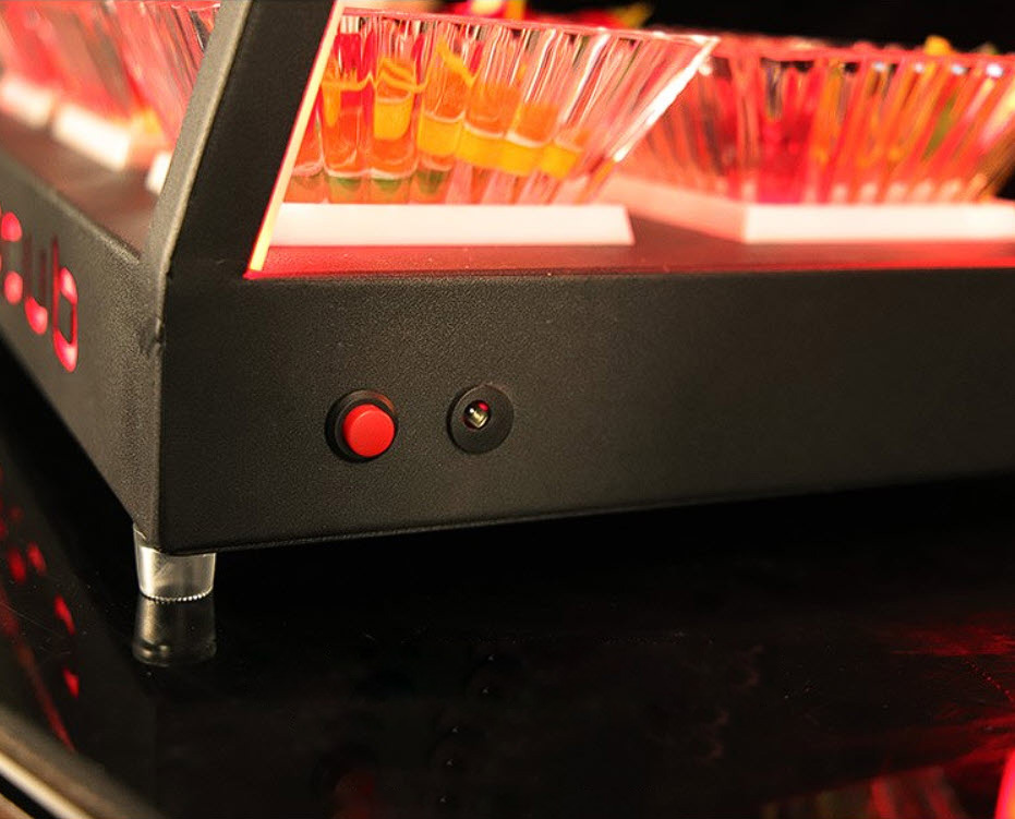 Kệ đựng trái cây 2 tầng có đèn led cho quán bar nhà hàng CZ03A