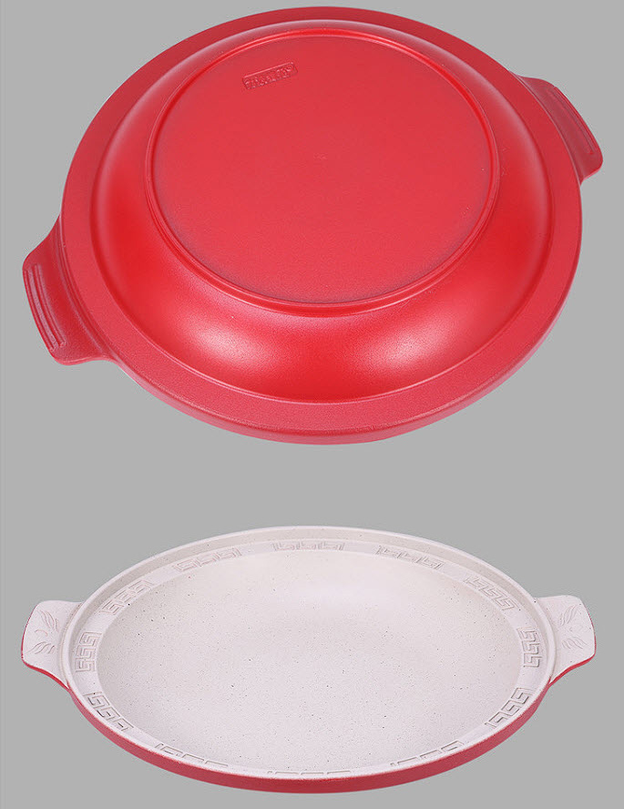 Bộ chảo hâm nóng thức ăn để bàn kèm bếp cồn YL66227 chống dính đá y tế