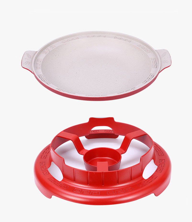 Bộ chảo hâm nóng thức ăn để bàn kèm bếp cồn YL66227 chống dính đá y tế
