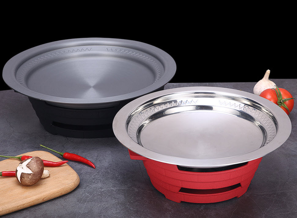 Bộ chảo kèm bếp cồn inox 304 dùng các món lẩu khô 18-30cm OEM YL1118