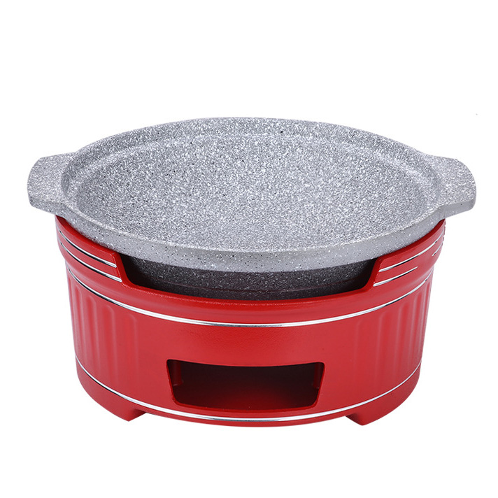 Bộ chảo nhôm phủ đá y tế kèm bếp cồn size 17-33cm OEM SC113
