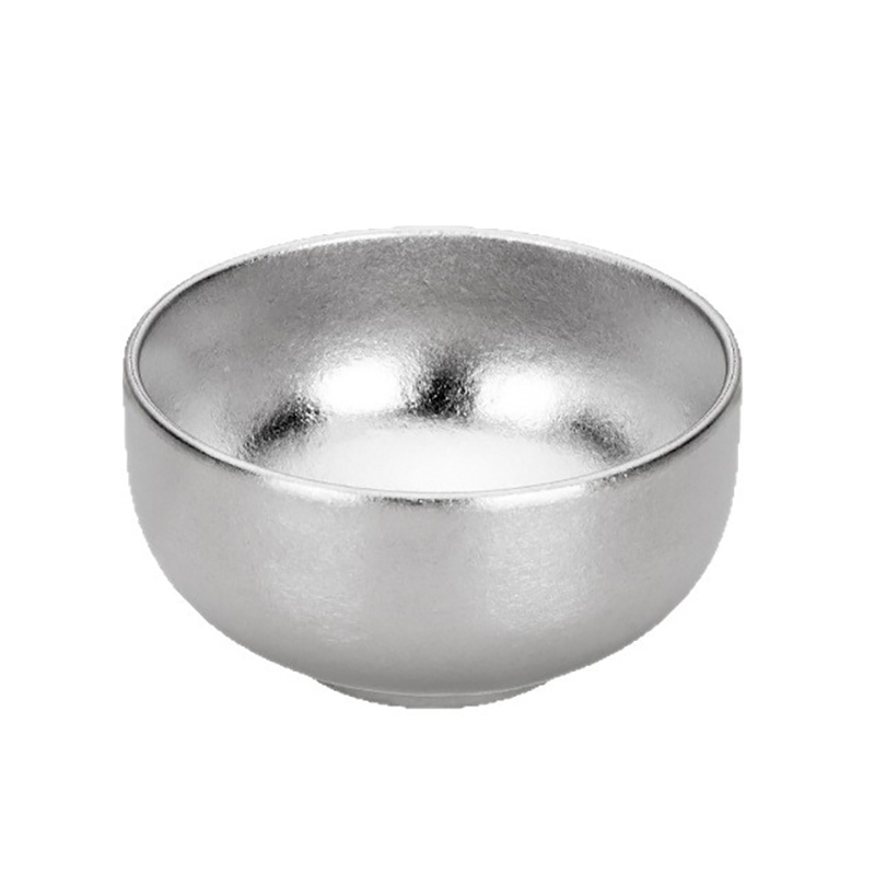 Chén titan nguyên chất, bát ăn bằng titan, bát chống bỏng hai lớp dày dặn kiểu Hàn Quốc TIBA14.