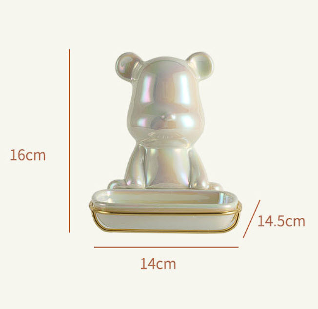 Khay đựng xà bông cục hình chú gấu OEM MTJS01
