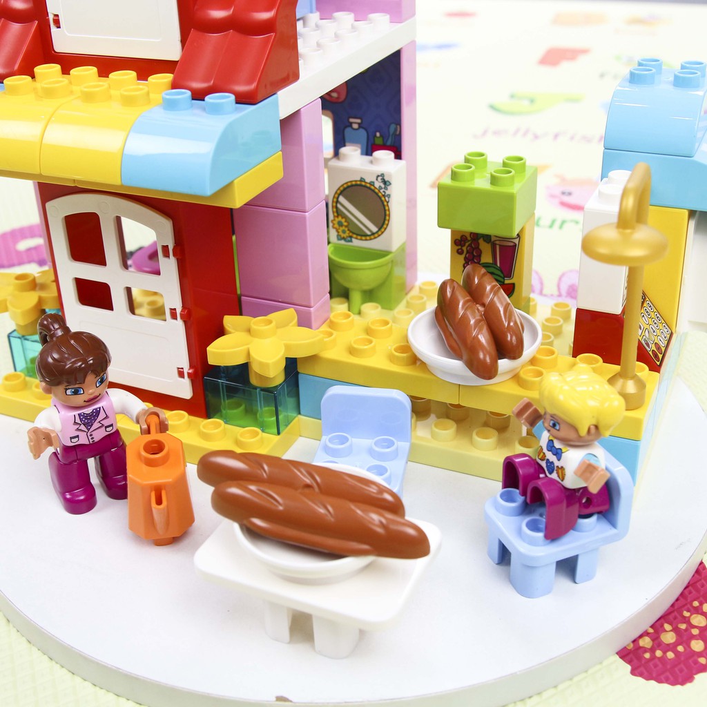 Bộ đồ chơi lắp ghép smoneo duplo Cửa hàng thức ăn nhanh vui vẻ 68 chi tiết Toyshouse - 55001