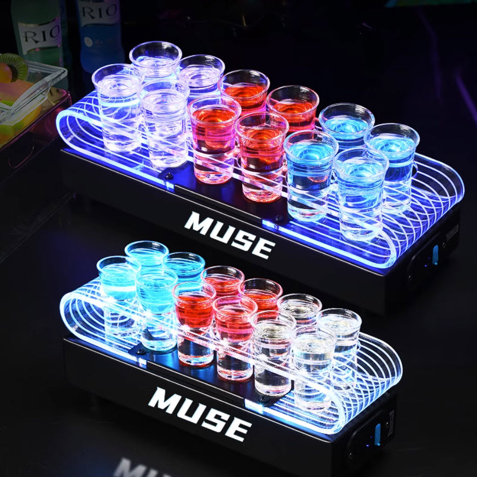 Khay đựng ly rượu tây uống shot có đèn OEM MS1831