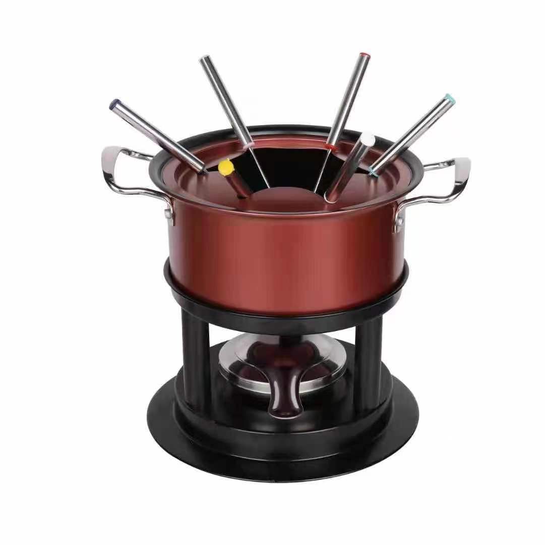 Nồi lẩu phô mai nước sốt socola 18cm kèm bếp cồn OEM HG18PS