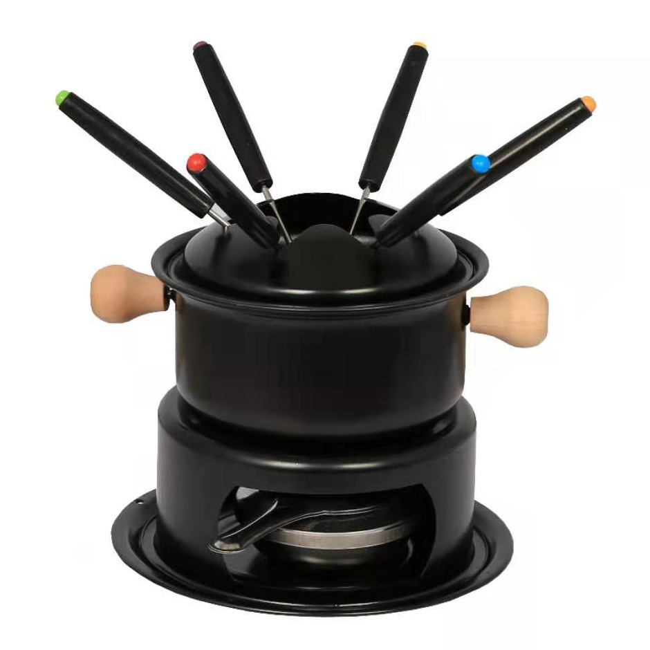 Nồi lẩu phô mai nước sốt socola 14cm kèm bếp cồn OEM HG14