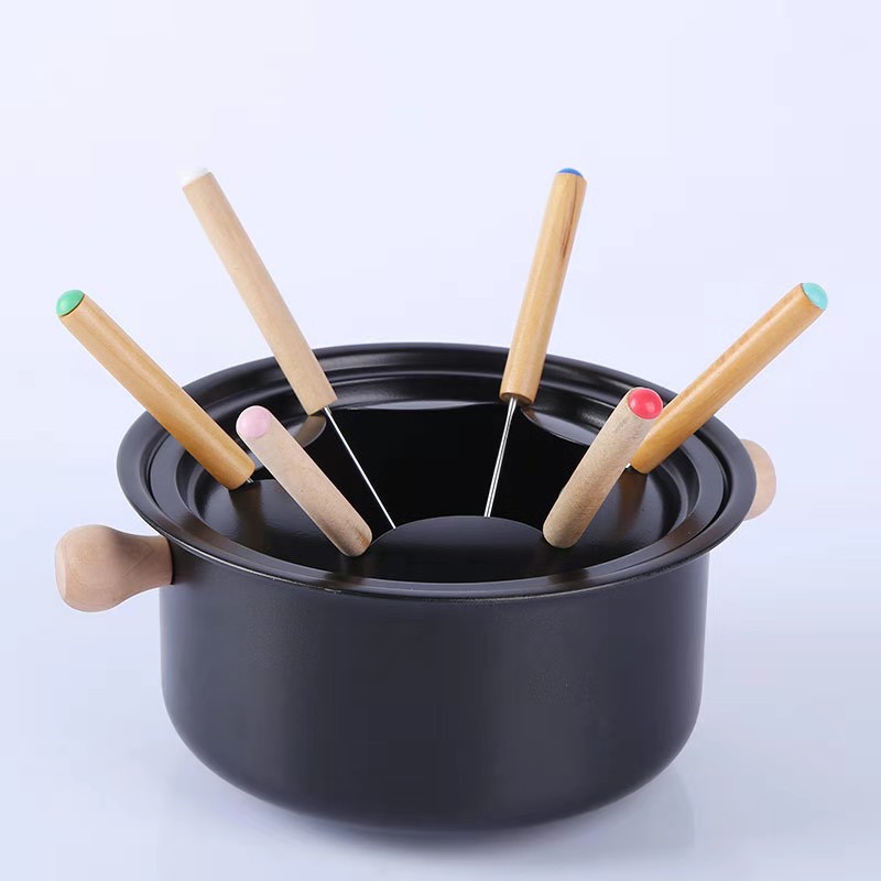 Nồi lẩu phô mai nước sốt socola 18cm kèm bếp cồn OEM HG181