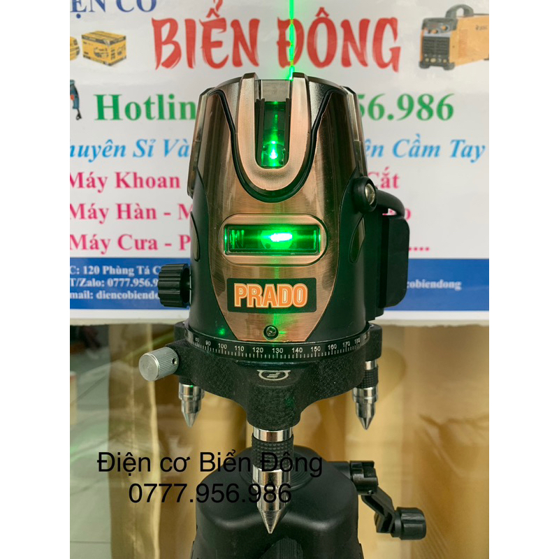 MÁY CÂN BẰNG TIA LASER SIÊU SÁNG PRADO ĐỒNG TIA XANH 2pin kèm pin dự phòng