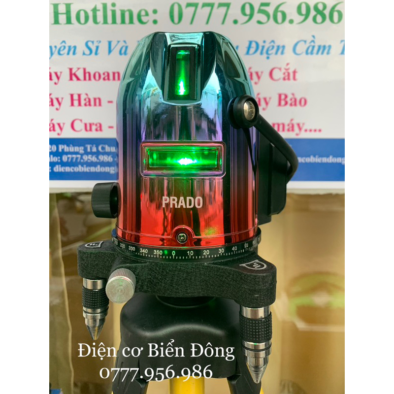 MÁY CÂN BẰNG TIA LASER SIÊU SÁNG PRADO XANH ĐỎ TIA XANH 2pin kèm promote và pin dự phòng