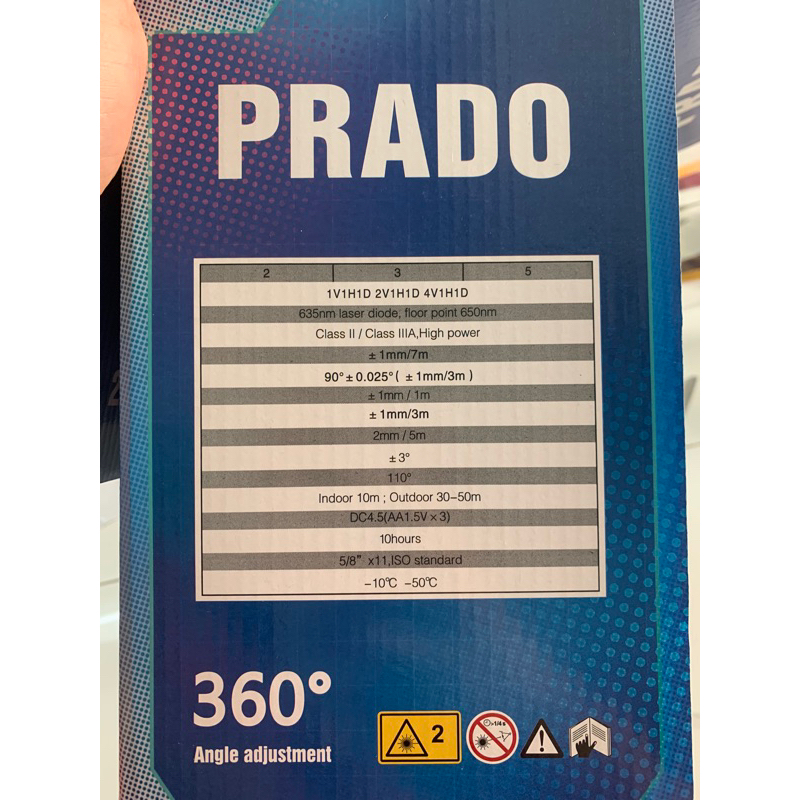 MÁY CÂN BẰNG TIA LASER SIÊU SÁNG PRADO XANH ĐỎ TIA XANH 2pin kèm promote và pin dự phòng