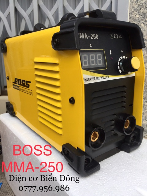 Máy Hàn điện tử TẶNG BÓ 20 que hàn Thế hệ máy Hàn mới BOSS MMA-250 hàn sắt tôn gia đình và công trình