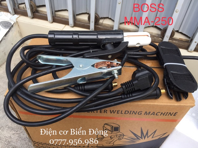 Máy Hàn điện tử TẶNG BÓ 20 que hàn Thế hệ máy Hàn mới BOSS MMA-250 hàn sắt tôn gia đình và công trình