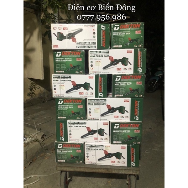 Máy Cưa Xích Dùng Pin Dekton M21-CS06BLC - Motor Brushless kèm pin hãng 2A Dekton