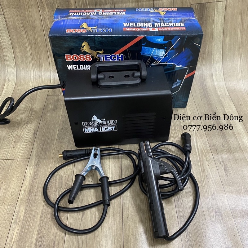 Máy Hàn điện tử BOSS-TECH MMA-200 thiết kế độc quyền, hàn sắt, tôn gia đình. TẶNG BÓ 20 que