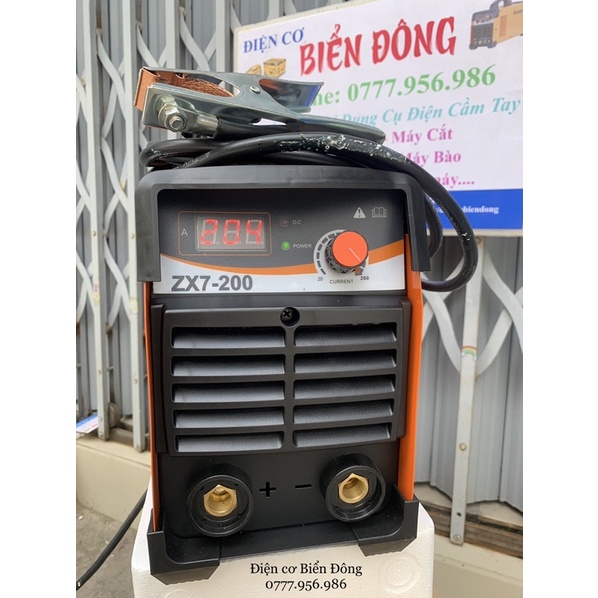Máy Hàn điện tử JASIC ZX7-200 chuyên dùng hàn sắt, tôntrong gia đình và công nghệ sản xuất. Tặng bó 20 que