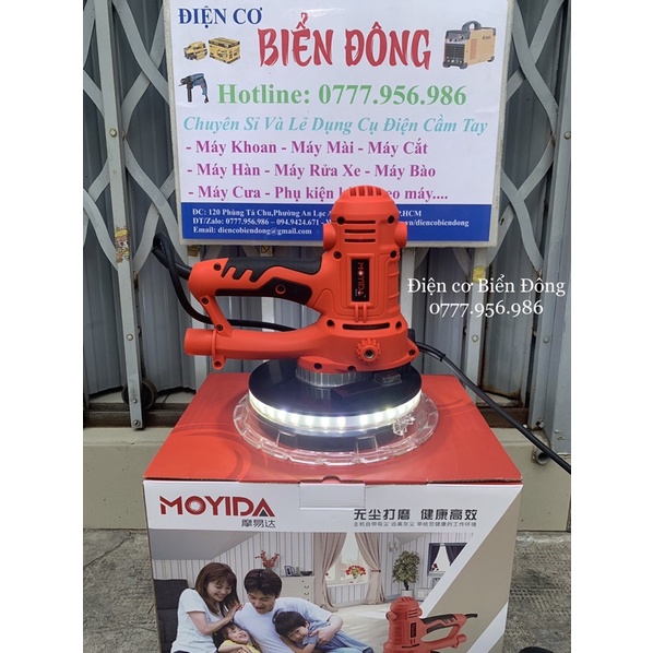 Máy chà nhám tường MOYIDA 1250W 180mm dùng để làm mịn tường thô trước khi sơn