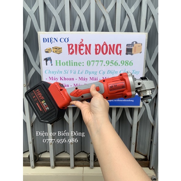 Máy Mài Góc - Máy Cắt Dùng Pin DH THAILAND 118VF 15 Cell - TỪ TÍNH, KHÔNG CHỔI THAN