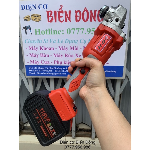 Máy Mài Góc - Máy Cắt Dùng Pin DH THAILAND 118VF 15 Cell - TỪ TÍNH, KHÔNG CHỔI THAN