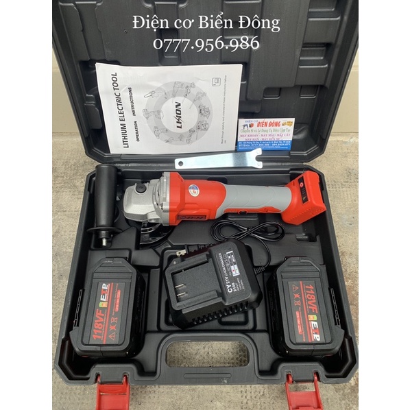 Máy Mài Góc - Máy Cắt Dùng Pin DH THAILAND 118VF 15 Cell - TỪ TÍNH, KHÔNG CHỔI THAN