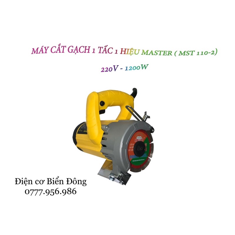 Máy cắt gạch MASTER MST 110-02 với công suất 1.200 W mạnh mẽ, đáp ứng nhu cầu cưa nhiều loại gỗ khác nhau...