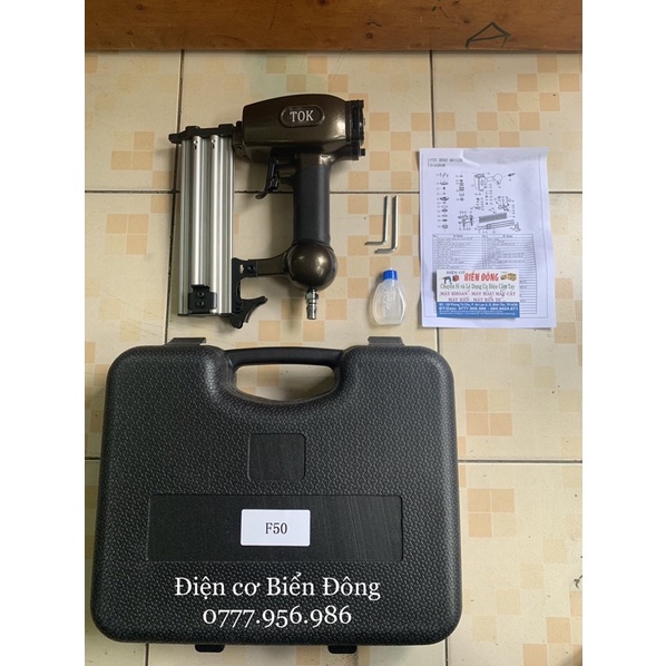 Máy bắn Đinh thẳng đinh gỗ F50 dùng đóng một số đồ nội thất như giường tủ, bàn ghế, cửa ra vào, cửa số...