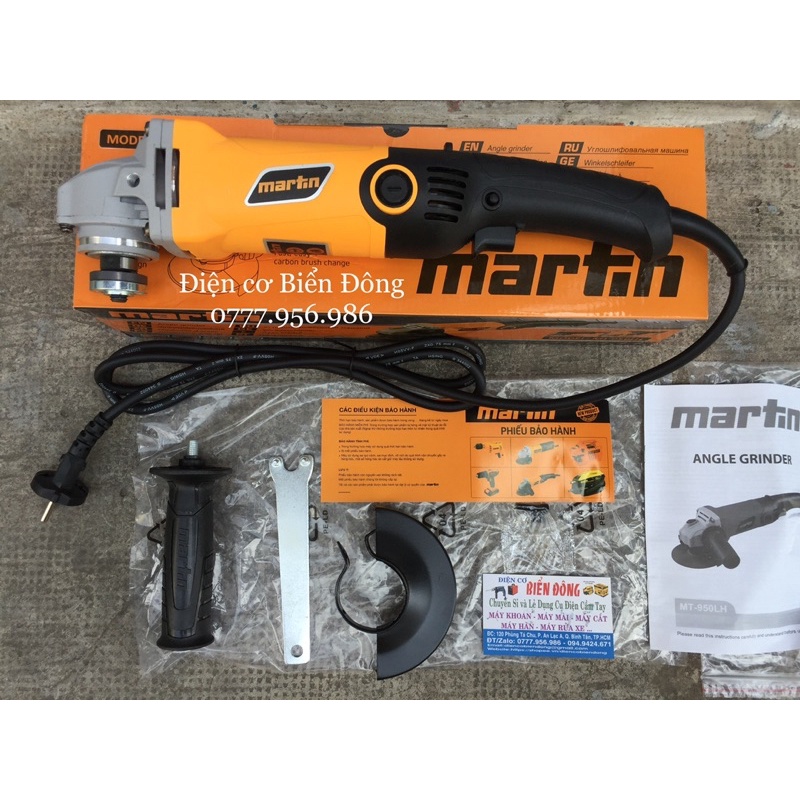 Máy mài góc đuôi dài 1 tấc MARTIN 950W chuyên dùng để mài và cắt sắt, tường, gỗ, tôn.