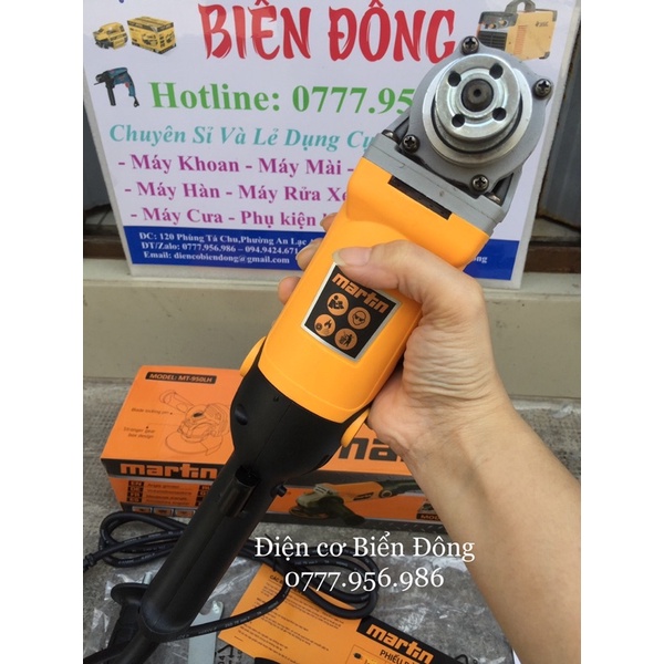 Máy mài góc đuôi dài 1 tấc MARTIN 950W chuyên dùng để mài và cắt sắt, tường, gỗ, tôn.
