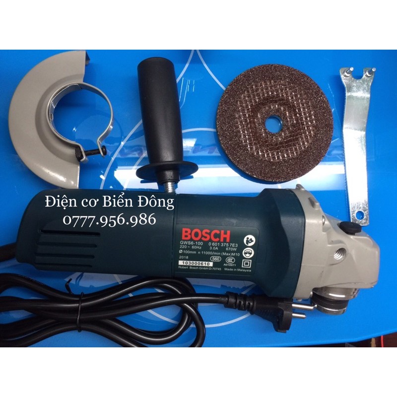 Máy mài BOSH GSB 6-100 mài sắt tường gỗ đánh bóng kim loại Tặng đĩa mài 25k