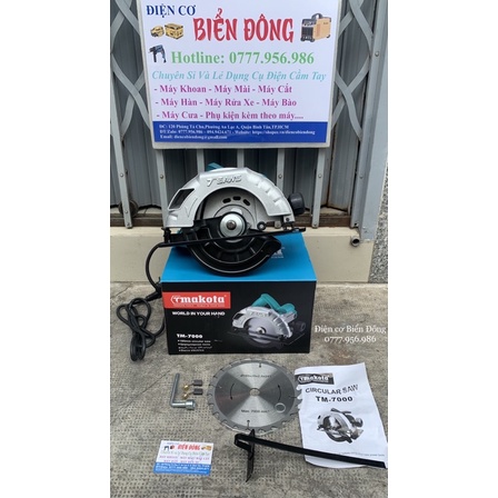 Máy cưa dĩa Makota TM-7000-185mm với công suất 1600W mạnh mẽ Tặng lưỡi cưa 185mm 