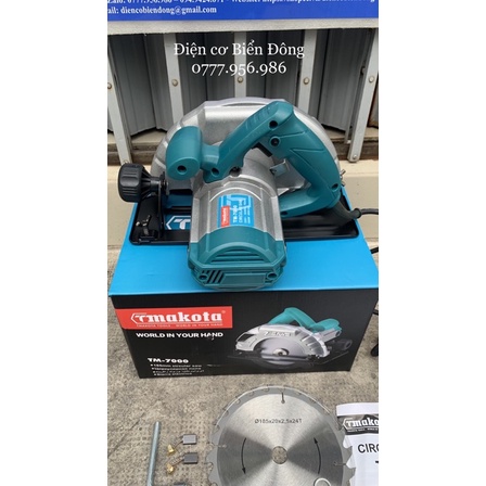 Máy cưa dĩa Makota TM-7000-185mm với công suất 1600W mạnh mẽ Tặng lưỡi cưa 185mm 
