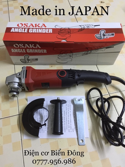 Máy mài góc MÁY MÀI 1 TẤC OSAKA ĐUÔI DÀI 800W mài và cắt sắt tường gỗ tôn new Tặng đĩa mài 29k