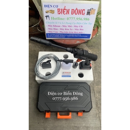 Máy rửa xe pin HITACHI 118V Nhậ Bản cao cấp mới Tặng bình bọt tuyết 119k 