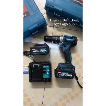 MÁY KHOAN PIN MKT KHÔNG CHỔI THAN PIN 199V 10 cell pin MÔ TƠ TỪ CÓ BÚA 3 CHỨC NĂNG