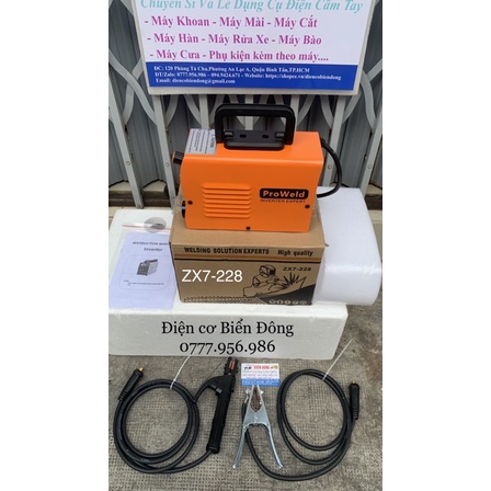 Máy Hàn điện tử mini PROWELD ZX7-228 hàn sắt, tôn trong gia đình và sản xuất Tặng bó 20 que Hàn