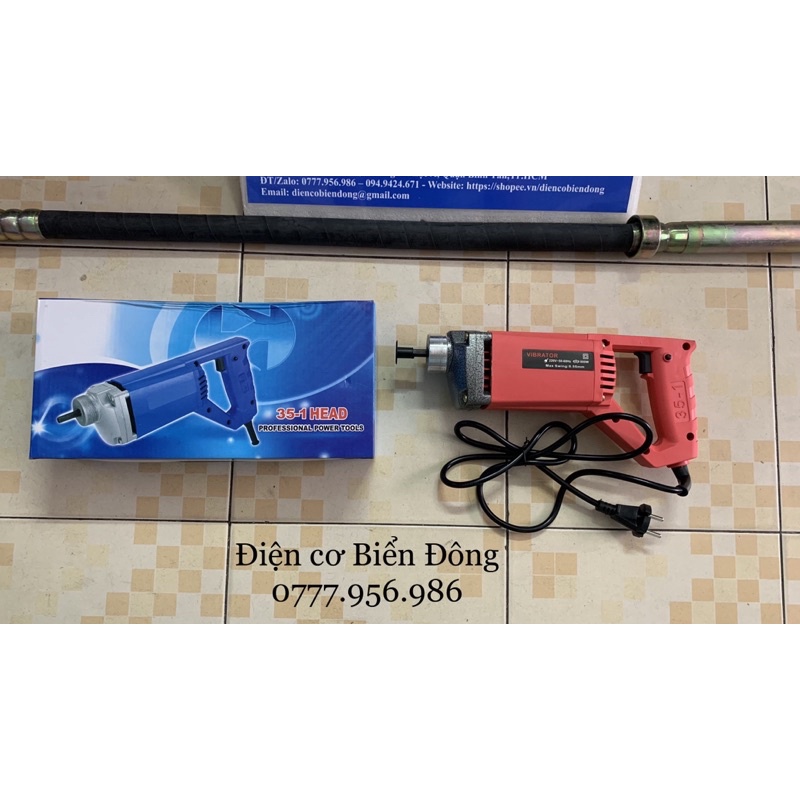 Máy đầm VIBRATOR 800W có kèm dây dùi 1,2m